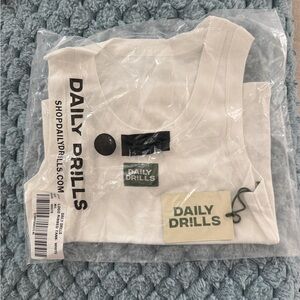 NWT Daily Drills white Tank Top